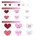 Outus 500 Pieces Valentines Heart Foam Stickers Glitter Self-Adhesive Heart Shape Stickers for Valentine s Day Wedding DIY Crafts Decoration, 3 Colors