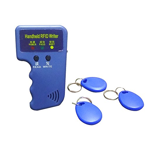 Geenfc 125 kHz RFID Card Copier + 3 pcs rewritable T5577 RFID key fobs