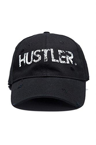 Hustler Men's Classic Distressed Curved Cap One Size Black