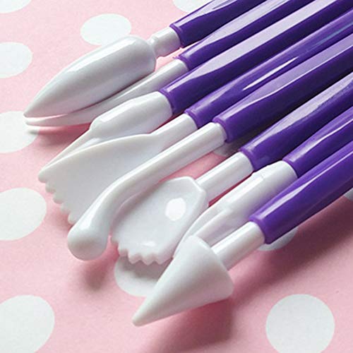 Water-chestnut Plastic Double-Ended Fondant Modeling Tools Sugar Shapers DIY Tool 8 Pcs