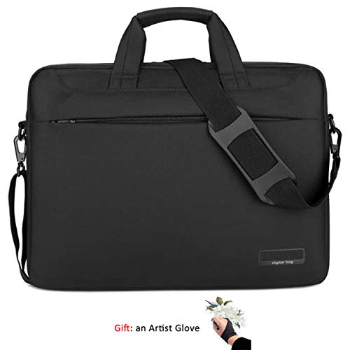 Drawing Tablet Monitor Case for Wacom Cintiq 16, Cintiq Pro 16, Intuos Pro PTH860 and Huion Kamvas GT-156HD V2 Shoulder Bag Waterproof Protective Carrying Bag Graphics Tablet Case with Artist Glove