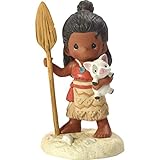 Precious Moments 172057 Find Your Way Bisque Porcelain Figurine Disney Showcase Moana & Pua, Multi