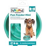 Outward Hound Fun Feeder Dog Bowl Slow Feeder Stop Bloat for Dogs, Small, Teal