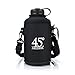 Beer Growler 64oz Protective Carrier Tote Black Nylon & Neoprene Sleeve with Shoulder Strap (Bottle Sold Separately) Fits Hydro Flask and Other Popular Brands