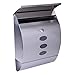 Giantex Stainless Steel Wall Mount Mail Box w/Retrieval Door & 2 Keys & Newspaper Roll