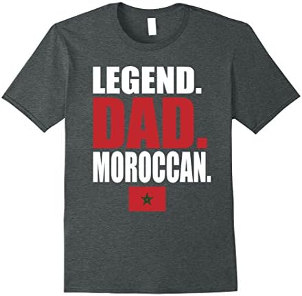 Mens Storecastle: Legend Dad Moroccan Flag Morocco Gift T-Shirt Medium Dark Heather