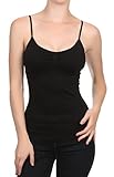 Nophat Womens Slimming Control Padded Cami With Adjustable Straps One Size Black