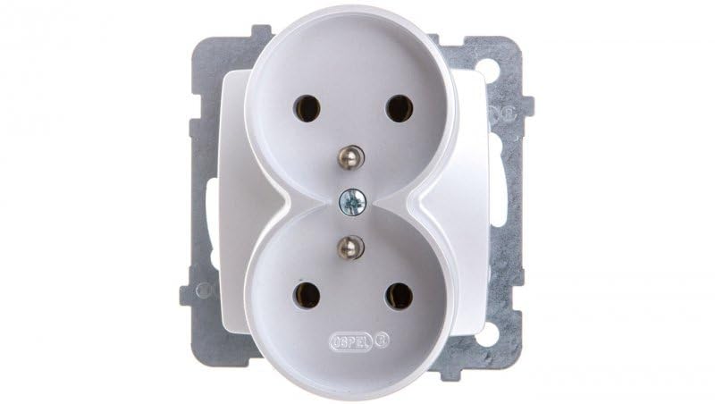 Ospel GP-2SRZ/m/43 Socket Silver IP20, 16 A, 71 mm, 48 mm, 71 mm