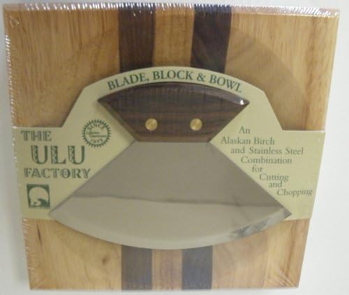 Yupik Ulu Knife/Bowl Set Walnut Handle w/ 6" Blade