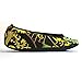 NuFoot Ballet Flats Women's Shoes, Foldable & Flexible Flats, Slipper Socks, Travel Slippers & Exercise Shoes, Dance Shoes, Yoga Socks, House Shoes, Indoor Slippers, Green Baroque, Large