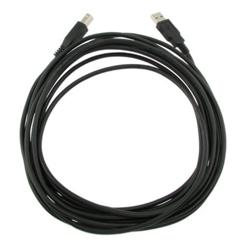 Importer520 Black 15 ft Hi-Speed USB 2.0 Printer Scanner Cable Type A Male to Type B Male For HP Canon, Lexmark, Epson