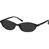 mosanana Retro Oval Sunglasses for Women Trendy Cat Eye Y2K 90s Sunnies MS52587