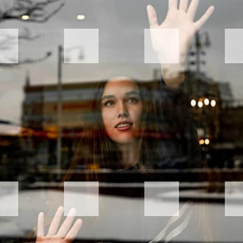 60 x Etched Glass Safety Windows Stickers for Glass 50mm Square Glass