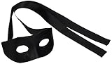 Fancy Goods Classic Masquerade Faux Leather Party Men's Unisex Venetian Mask, Black