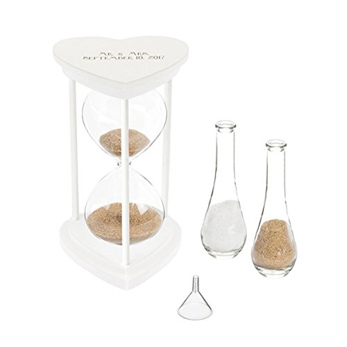 Sands of Time Hourglass Unity Sand Ceremony Candle Alternative (Personalized Gold Set)