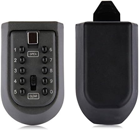 QERI Wall Mounted Key Lock Box Secure Box for Up to 5 House Keys or Car Keys.Prevent Lock-Outs and Provide Access to Your Property by Trusted People When You are at Work or On Vacation.