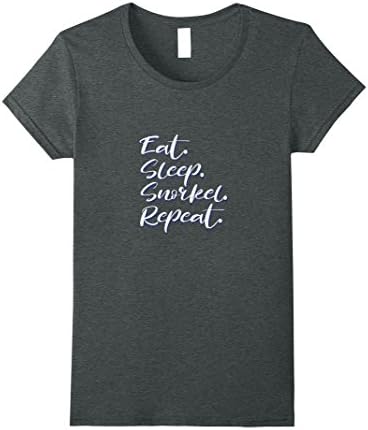 Womens Eat Sleep Snorkel Repeat Snorkler T-Shirt XL Dark Heather