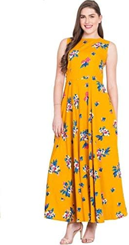 16 Always Women's Yellow Dress, Western Dresses,Maxi Dress- Fancy Dress for Women