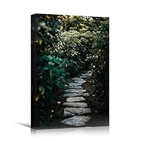 Canvas Wall Art Green Forest Dramatic Forest Landscape Living Room Multicolor Photography Rustic - 12x18 inches