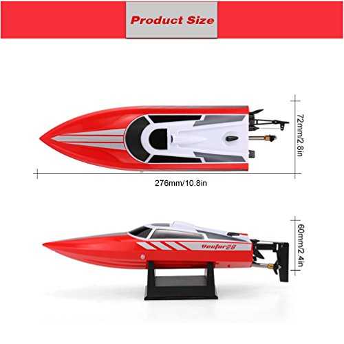 ALLCACA RC Boats 30KM/H High Speed 2.4Ghz Radio Controlled Boats Electric Racing RC Ship for Lakes,Pools and Outdoor Adventure - Thumbnail 7