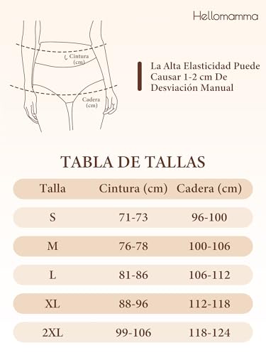 Hellomamma Women's High Seamless Panties: Invisible Soft Microfiber Elastic Panties with Wavy Edge Underwear Full Coverage Tagless for Yoga and Daily Lot of 5