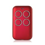 XCSOURCE Universal Gate and Garage Door Remote with Intellicode Security Technology, Controls Up To 4 Garage Door Openers – Compatible with Genie Garage Door Openers 4-Button RED