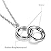 EVERLEAD Locket Necklace, DIY Floating Round Locket Pendant, Living Floating Memory Necklace for Women Friendship Necklace Memory Nostalgic