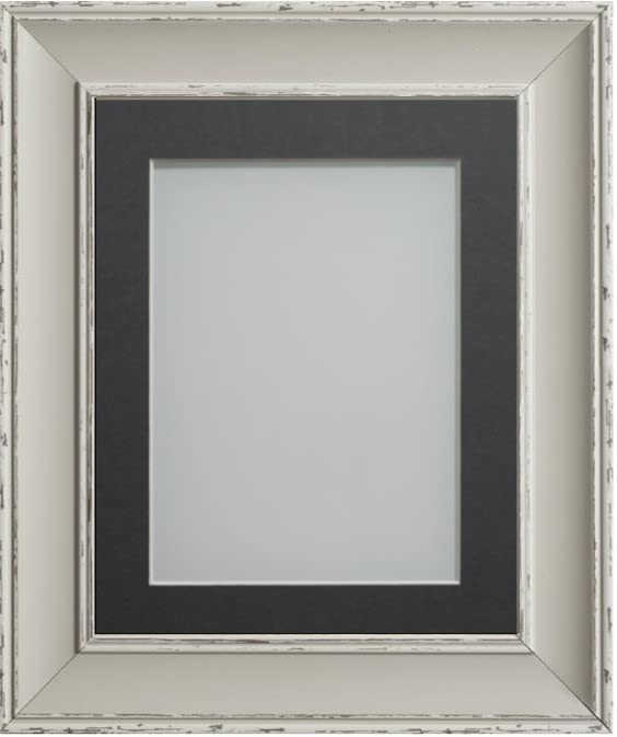 Frame Company Brooke Moonstone Grey Photo Frame, Grey Mount, A4 for 9x6 inch, fitted with perspex