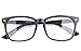 Agstum Wayfarer Plain Glasses Frame Eyeglasses Clear Lens (Matte black, 53)
