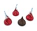 Hershey's Kisses Milk Chocolate Party Candy, Red Foil (Pack of 2 Pounds)