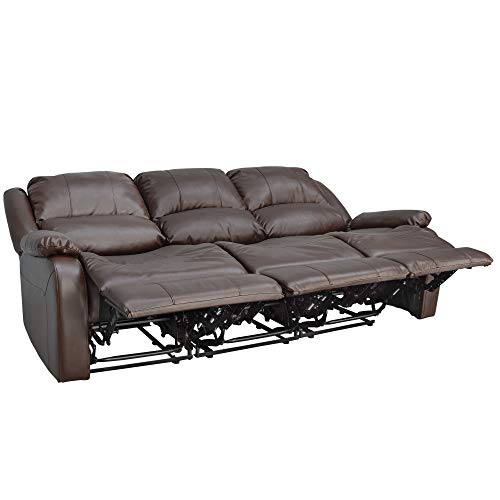 RecPro Charles Collection | 80" Triple Recliner RV Sofa & Drop Down Console | RV Zero Wall | Wall Hugger Recliner | RV Theater Seating | RV Furniture | RV Living Room (Slideout) Furniture | Mahogany - Thumbnail 5