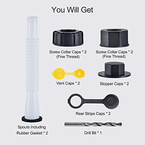 Gas Can Spout Replacement, Gas Can Nozzle, 2-Kit No-Spill