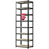 DurayLoly 8 Tier Storage Shelves Adjustable Shelving Unit Load 2816LBS, Garage Shelving Heavy Duty Metal Shelves and Divisibl