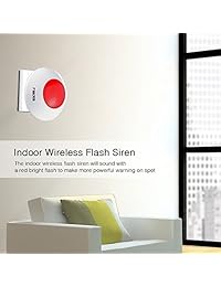 fuers 433 MHz Wireless Home Security sistema de alarma inalámbrico luz estroboscópica Sirena Sistema de Alarma Antirrobo con Sensor PIR sensor inalámbrico para puerta y ¡de trabajo