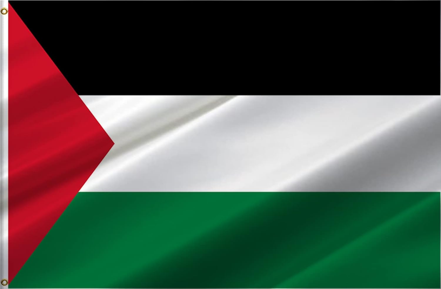 Flags - ANCONINE Palestine Flag 4x6 FT,Palestinian National Flags with 2 Brass Grommets,Durable Double Stitched and Premium Polyester. (4x6ft)