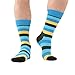 WeciBor Men's Funny Casual Argyle Striped Combed Cotton Party Dress Socks,052-53,Large, (Unisex US 7.5-12)