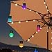 MAGGIFT 8 Pack Solar Hanging Ball Lights with Umbrella Clips, Outdoor Christmas Ornaments Tree Decoration Solar Lantern Multi-Color Changing Cracked Glass Lights for Yard Patio