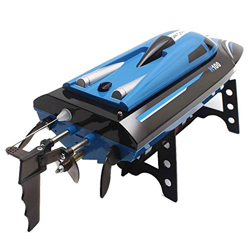 RC Boat DeXop-KINGBOT Rmote Control Boat for Pools & Lakes 2.4Ghz 30km/H High Speed Radio Electric Racing Boat for Children Adults