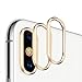 Casetego iPhone Xs MAX/XS Camera Lens Protector, [3 Pack] Aluminum Alloy Lens Protective Ring Circle Metal Camera Lens Protector for Apple iPhone Xs MAX/XS (Gold)