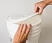 Hudson Exchange Reusable Easy Peel Lid for 3.5, 5, 6, and 7 gal Buckets, HPDE (White, 1 Pack)