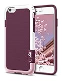 LoHi Compatible for iPhone 6s/6 Case, 4.7inch [Extra Front Raised Lip] Hybrid Impact 3 Color Shockproof Rugged Soft TPU & Hard PC Bumper Cover - Red