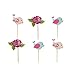 Yifantacy Flower Bird Cake Cupcake Toppers Picks for Wedding Birthday Baby Shower Party Decorations 48 PCS