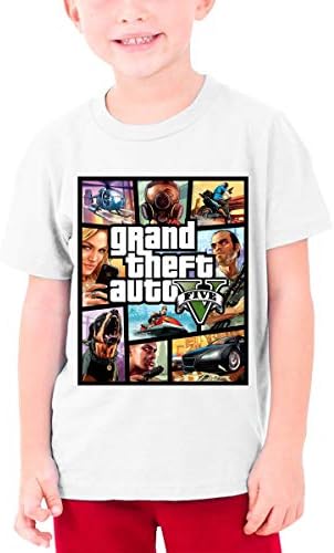 YanmmYan GTA-V-Grand-Theft-Auto-5 Youth Leisuer Tees Black