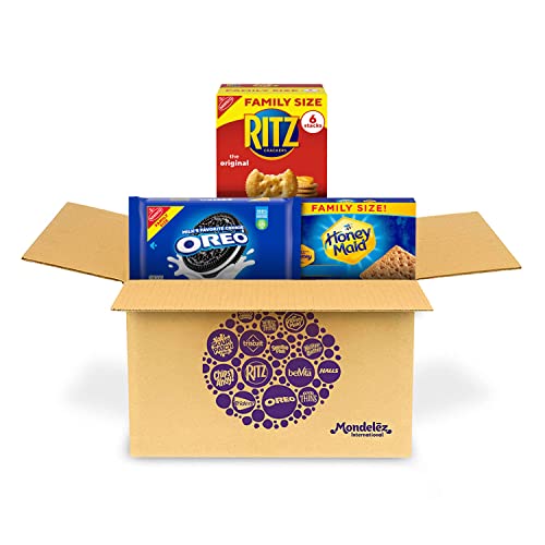 OREO Cookies, RITZ Crackers, Honey Maid Graham Crackers Variety Pack, Family Size, 3 Packs