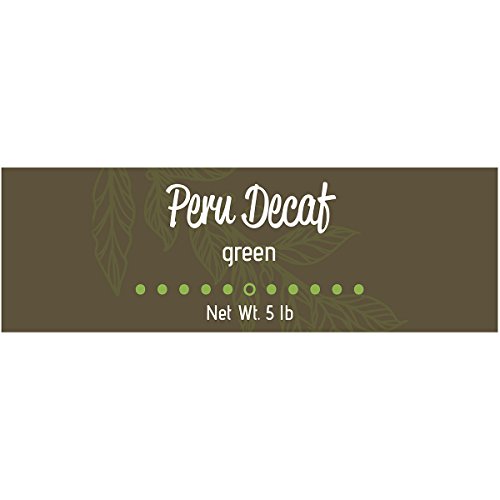 Teasia Coffee, Peru Decaf, Single Origin, Green Unroasted Whole Coffee Beans, 5-Pound Bag