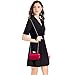 M10M15 Women Wine Red Satin Clutch Purse Small Evening Bag with Pearl Closure for Party Wedding