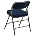 Flash Furniture HERCULES Series Premium Curved Triple Braced & Double Hinged Navy Fabric Metal Folding Chair