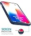 TOZO for iPhone X Case Soft Grip Matte Finish TPU + PC Clear Hard Back Panel Hybrid PC+TPU -Protect Cover Back Transparent Bumper for iPhone 10 / X Blue Edge
