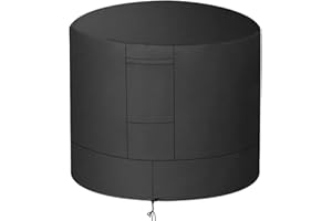 Ailelan Winter Air Conditioner Covers for Outside Units - 34 x 34 x 30 inches Water Resistant AC Unit Covers Outdoor - American Standard Furniture Universal Cover (Round) - Black