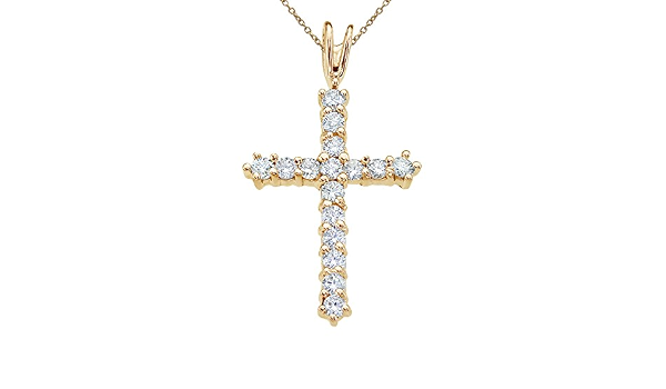 0.50 Ct Diamond Cross Pendant 
